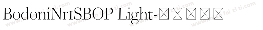 BodoniNr1SBOP Light字体转换
